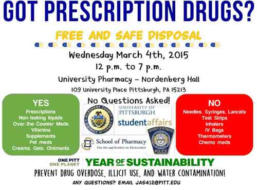 PittPharmacy to Participate in Drug Take Back Day March 4th